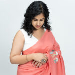 Saina Hand Crafted Linen Saree