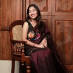 Cluster Floral Embroidery Silk blend Sari